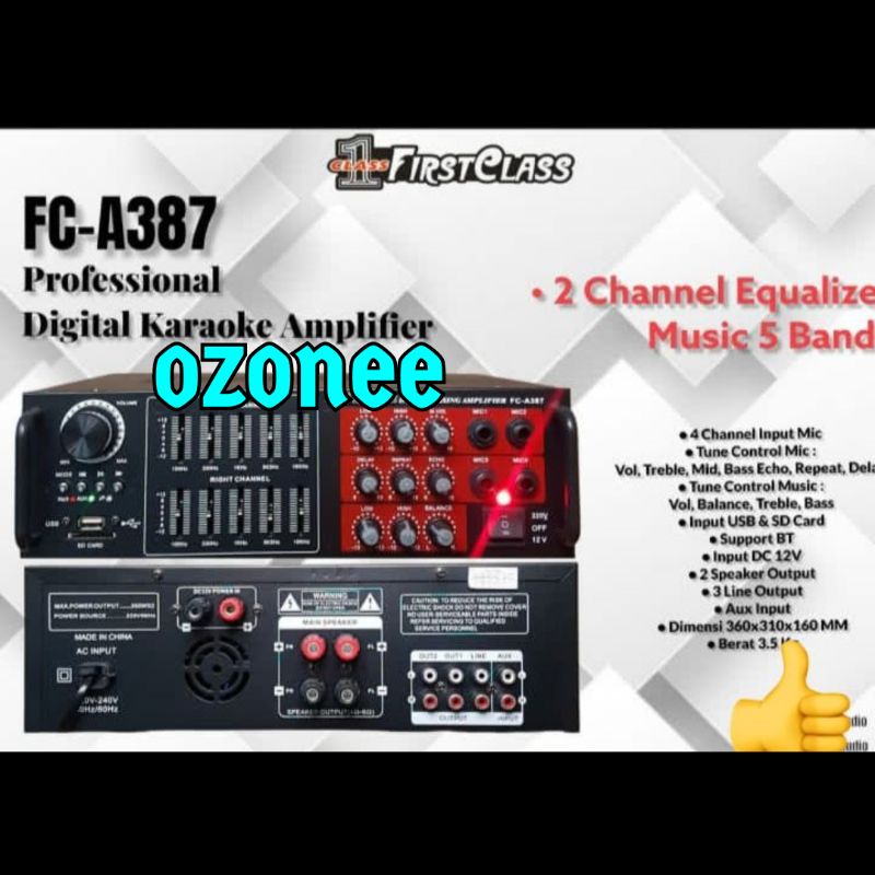 AMPLI FIRSTCLASS FC A 387 AMPLIFIER FIRSTCLASS FC A 387 USB SD ORI