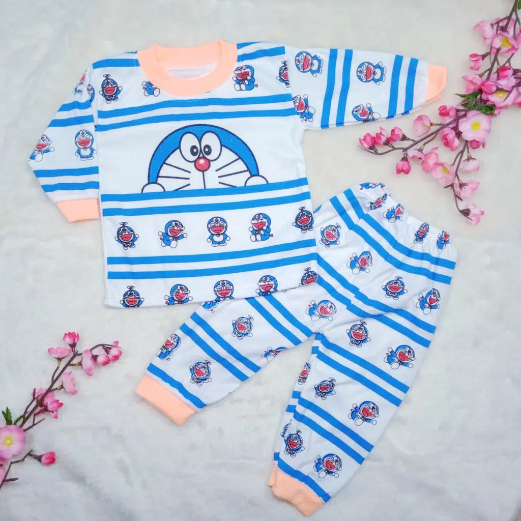 COD Bayar Ditempat Baju Piyama Anak Karakter  Doraemon Baby Alicia