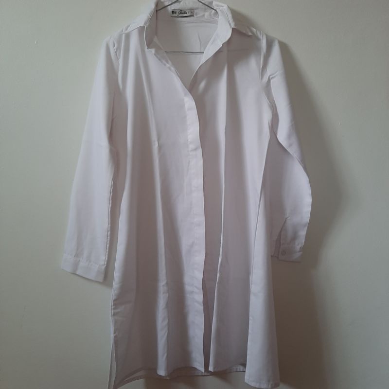 preloved geulis daily tunik purewhite xs