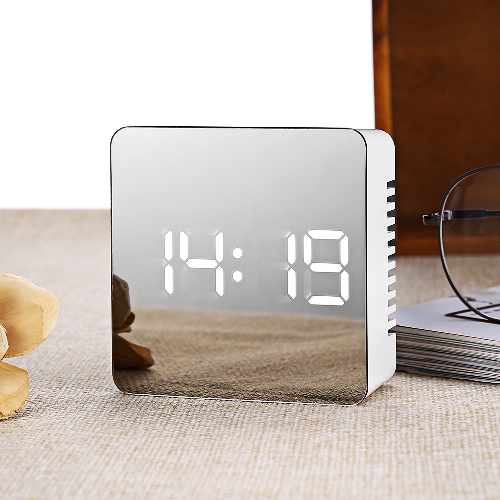 Jam Meja LED Digital Mirror Clock with Temperature - TS-570