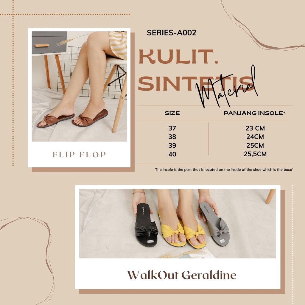 Flip Flop Sandal Selop Geraldine Sintetis by Walkout