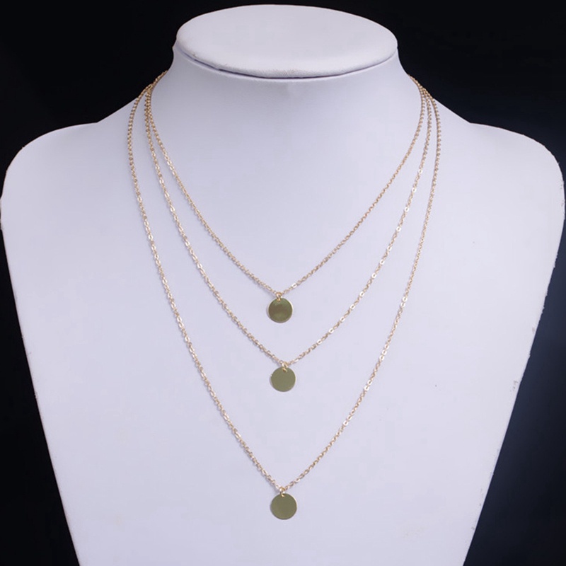 Long Pendant Necklace Round Avatar Geometric Women Statement Party Jewelry Gifts