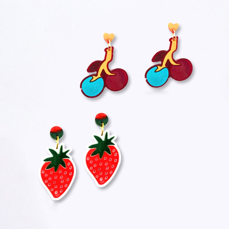 Cetakan Anting Bentuk Strawberry Cherry Untuk Hari Valentine