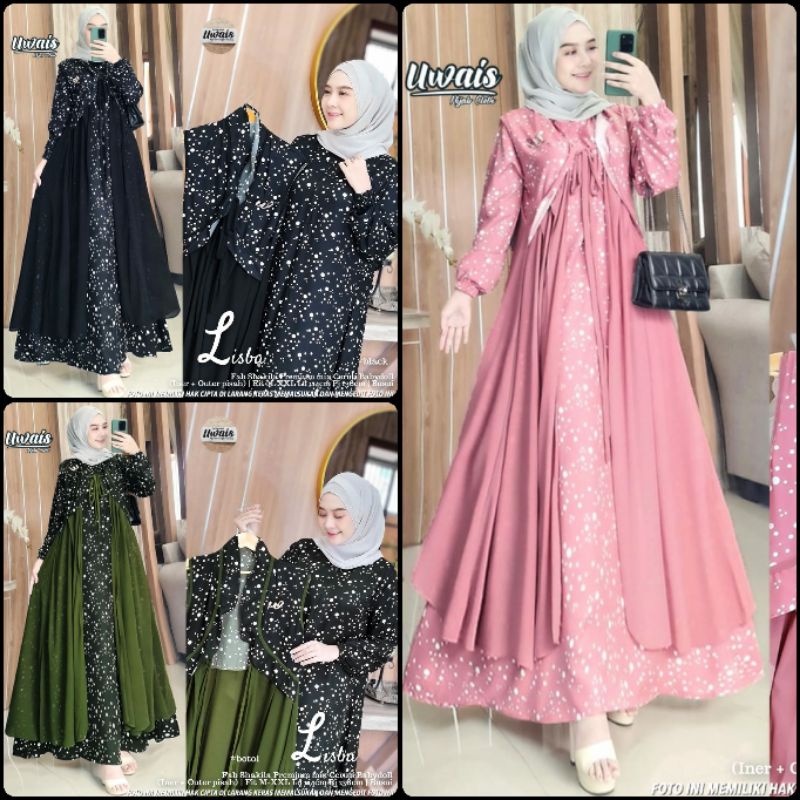 GAMIS TERBARU KEKINIAN WANITA MUSLIMAH SYARI BEST SELLER 2021 PROMO DISKON TERLARIS TERMURAH DRESS R