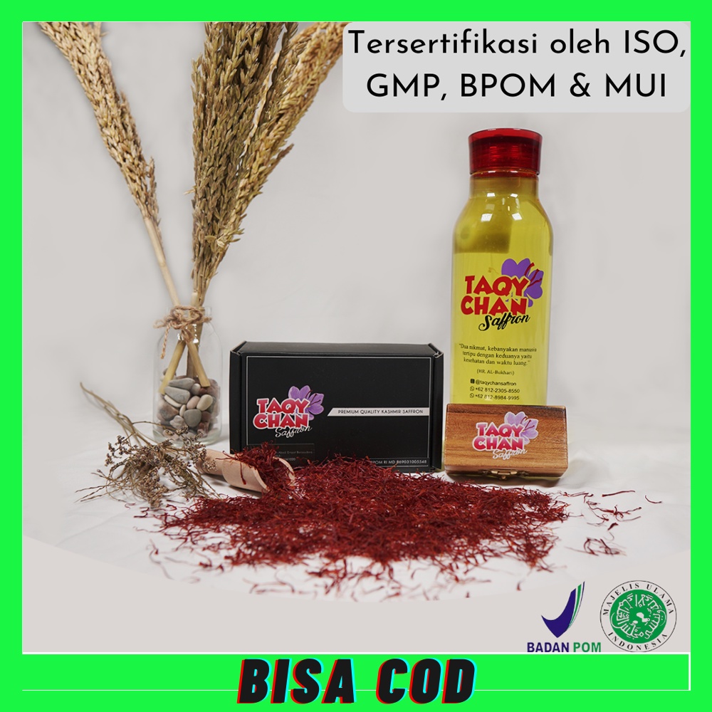Bunga Saffron 1 Gram Safron Shafron Jafaron Kashmir Original 100% dan BPOM