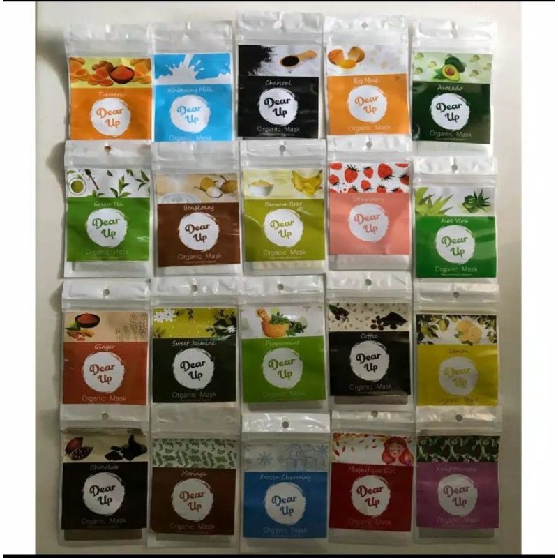 BPOM DEAR UP MASKER ORGANIK 20 VARIAN