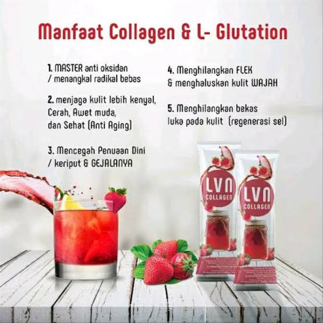 Lvn Collagen Lvn Stroberi 100 Original Produk Eco Racing Pt Best Indonesia