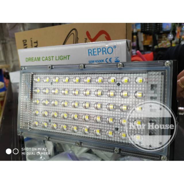 lampu sorot led 50 watt repro lampu taman led 5050 optical lenses waterproof IP66 4500 lumen