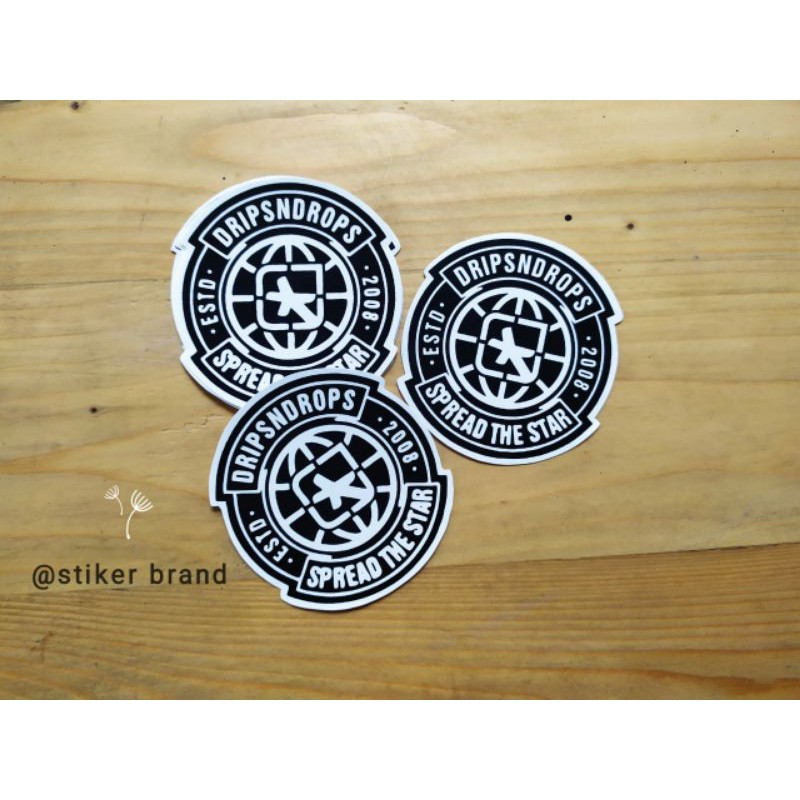 

stiker brand distro dripsndrops bahan graftac anti air