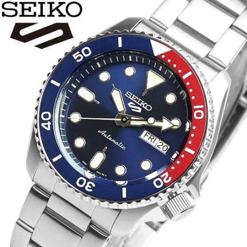 SEIKO 5 Sports SRPD53K1 Automatic Pepsi Blue Red ORIGINAL