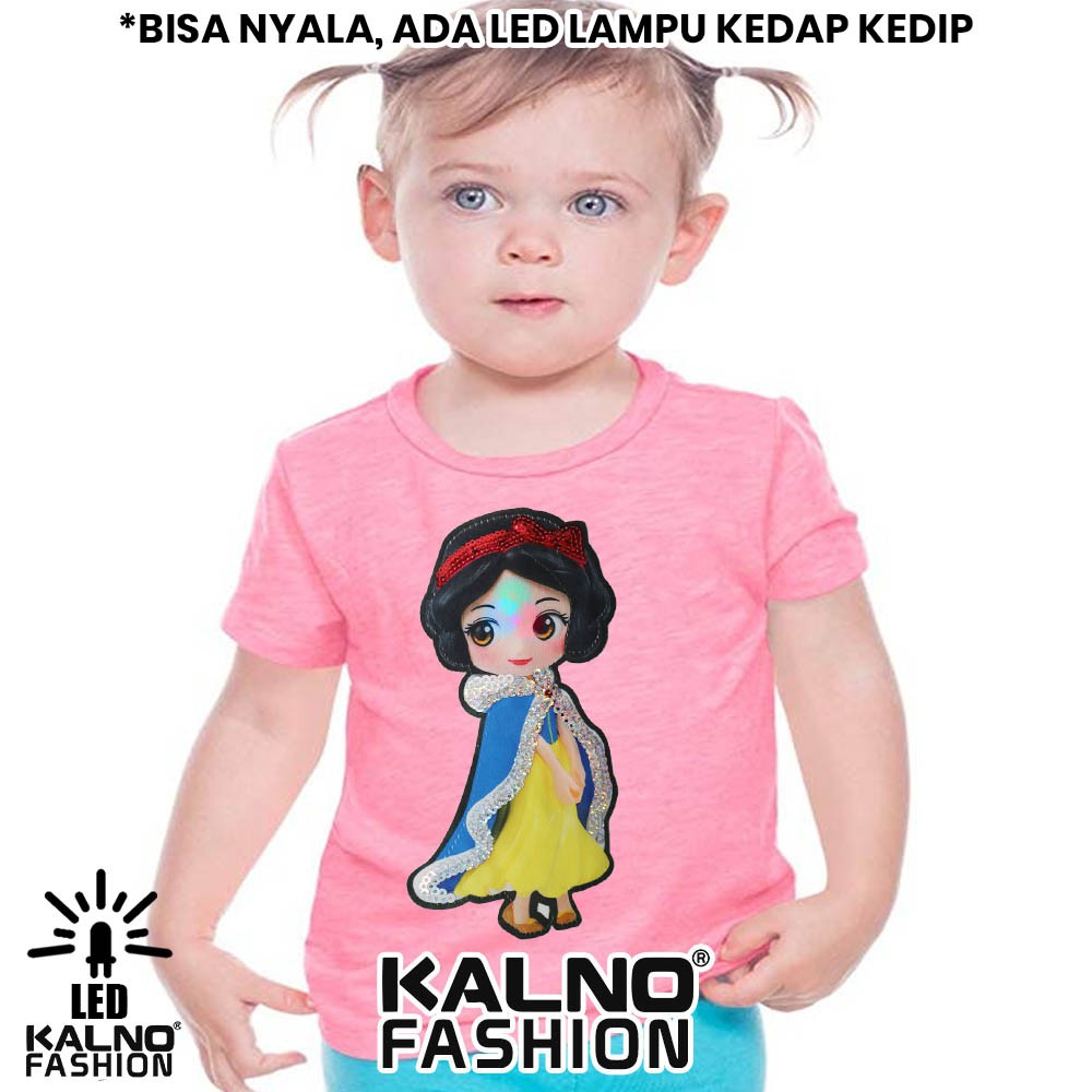 kaos baju anak princess RANDOM 1 LED umur 1 - 7 tahun bisa nyala RANDOM KAOS LED KAOS NYALA