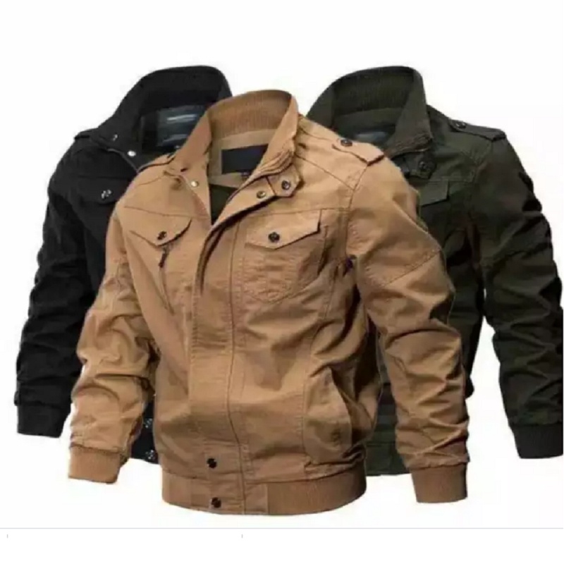 JAKET PRIA MILITARY ARMY PILOT BOMBER CLASSIC  NEWTAB JUSTINE / JAKET TENTARA MOTOR DRILL BOMBER