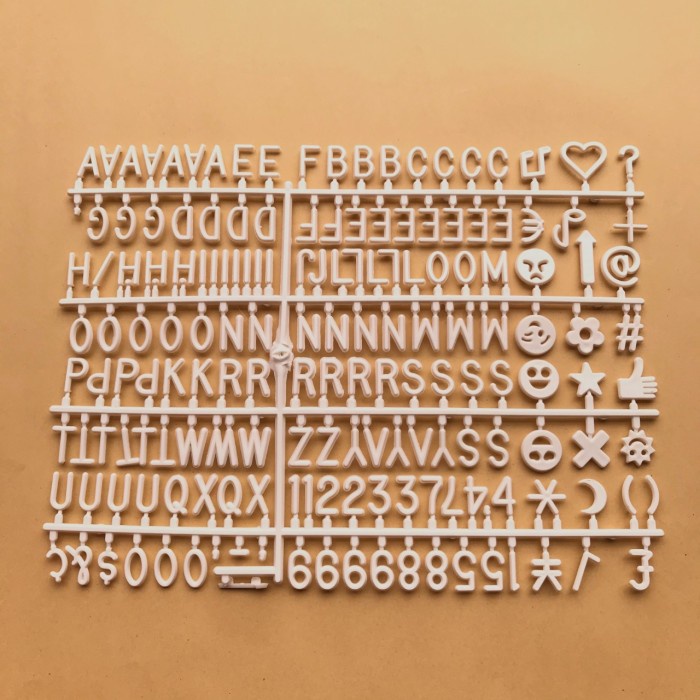 

TAMBAHAN HURUF LETTER BOARD PAPAN HURUF ANGKA - Putih Promo