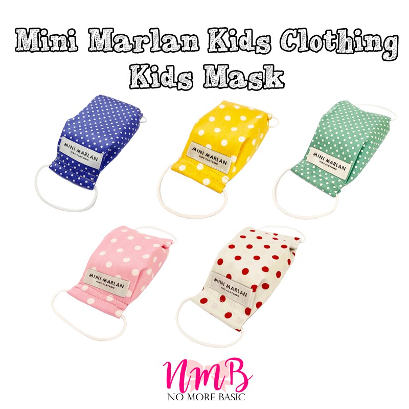 Mini Marlan Kids Mask Polkadot - Masker Kain Anak