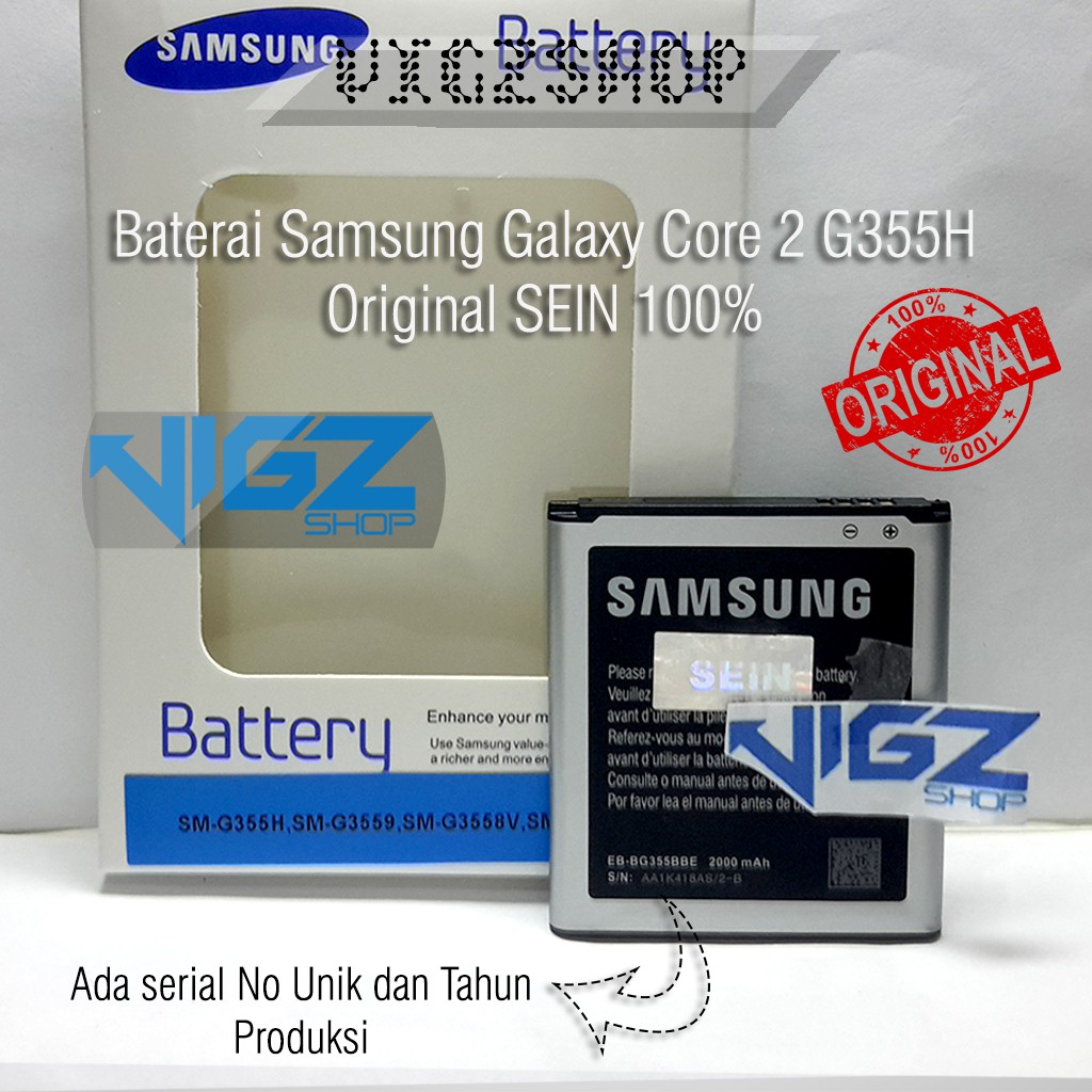 Baterai Samsung Galaxy Core i8260 i8262 Original Sein 100%