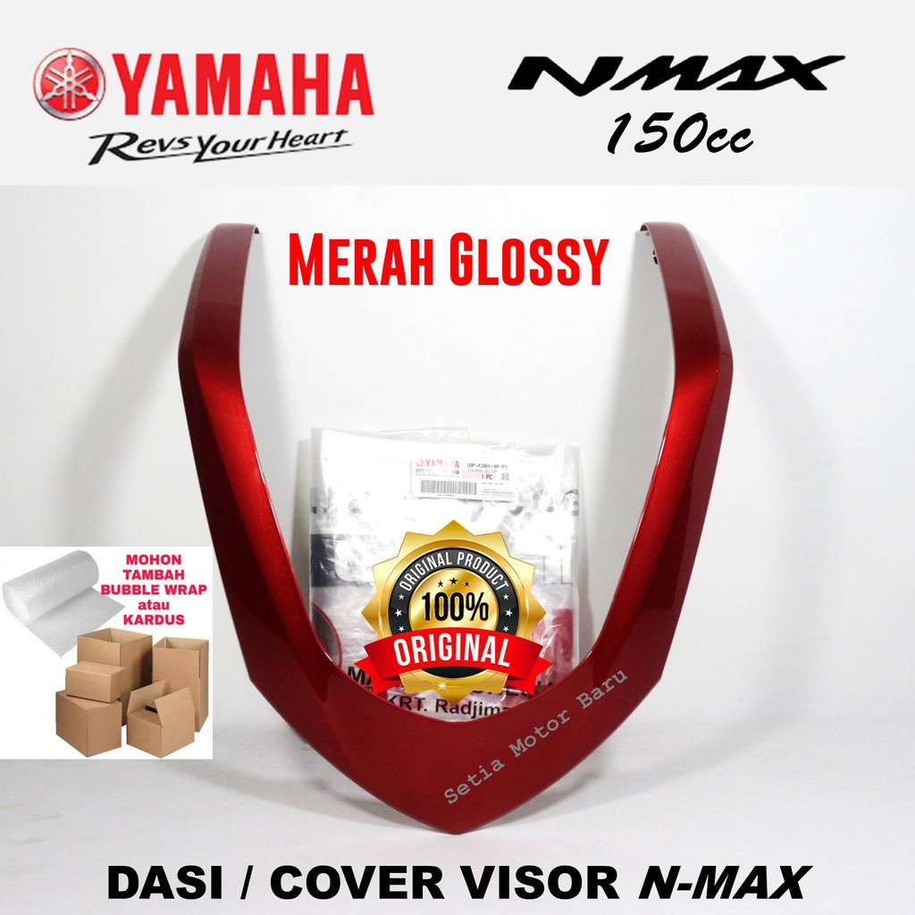 Yamaha Cover Front Visor Dasi Alis Motor Nmax N Max Old Merah Glossy Asli Yamaha