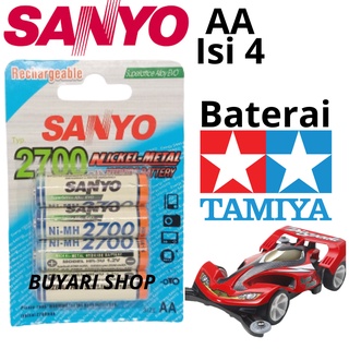 Baterai Tamiya Sanyo AA Isi 4 Pcs 2700mAh Batre Cas AA A2