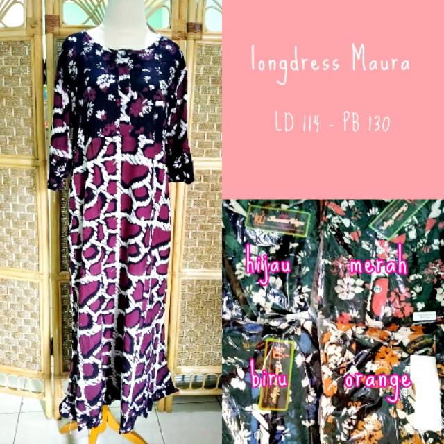 Longdress maura kencana ungu