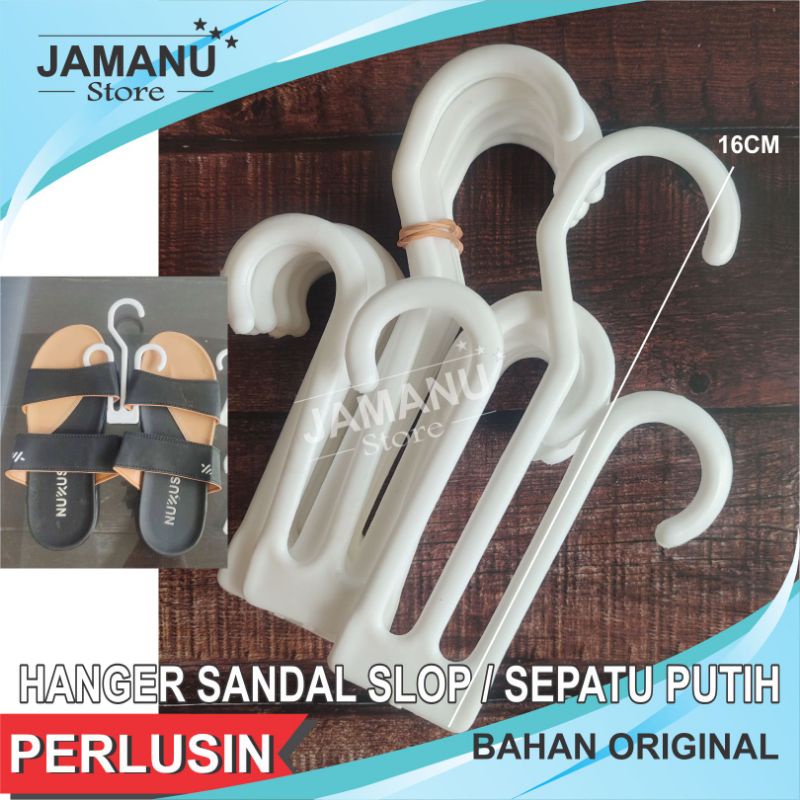 Hanger Sandal Slop Sepatu Berkualitas Putih Perlusin