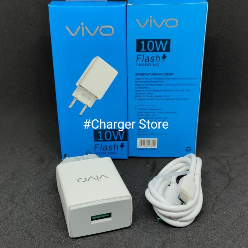 Charger Vivo 10W Kabel Micro USB Fast Charging ORIGINAL