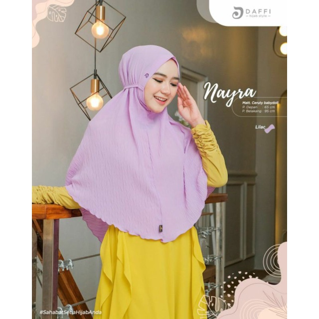 Terlaris Hijab Bergo Plisket Padi ORI Daffi Nayra