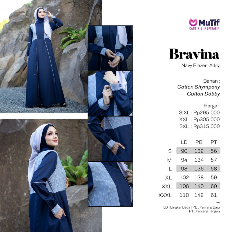 SARIMBIT MUTIF BRAVINA NAVY BRAIANO NAVY AUREL AZRIEL ORIGINAL MUTIF