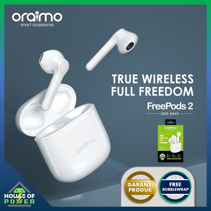 ORAIMO TWS TRUE WIRELESS IN EAR EARBUDS FREEPODS 2 WHITE (OEB-E94D)