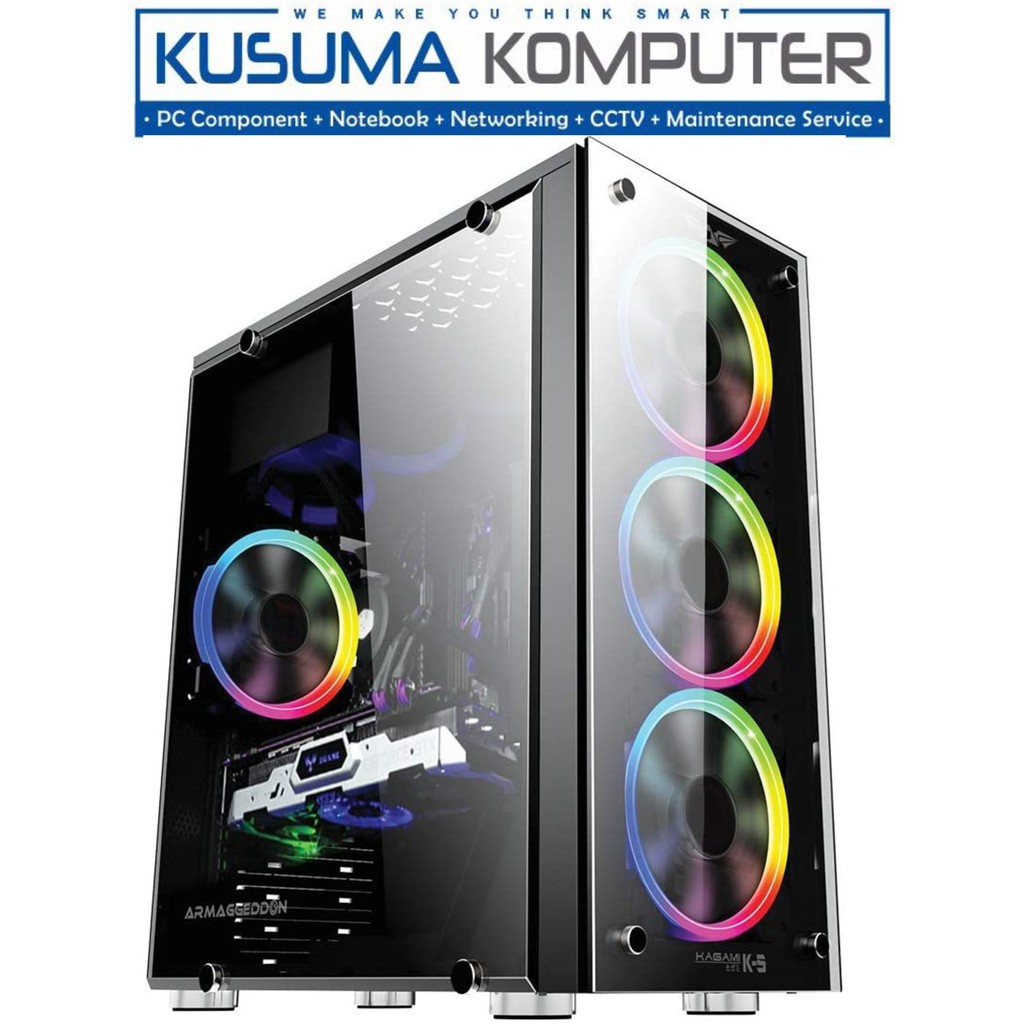 Casing PC Armaggeddon Kagami K5 Tempered Glass