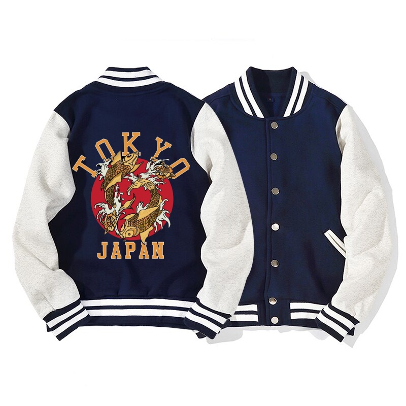 Jaket Baseball Zipper Hoodie Hudi jepang tokyo harajuku jumbo bigsize pria wanita ukuran m l xl xxl xxxl xxxxl xxxxxl