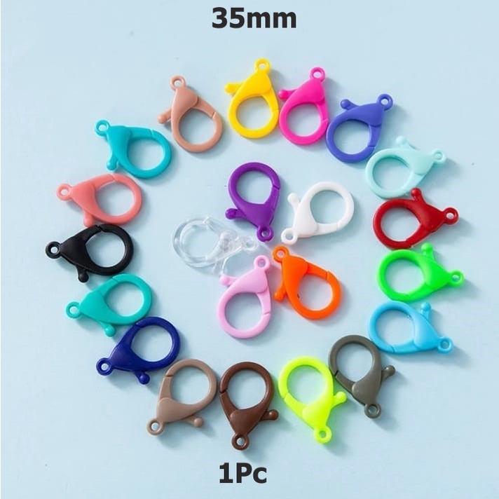 Kaitan Kokot Udang Plastik Claps Plastik Uk 35mm Warna/i Doff Harga/Pc