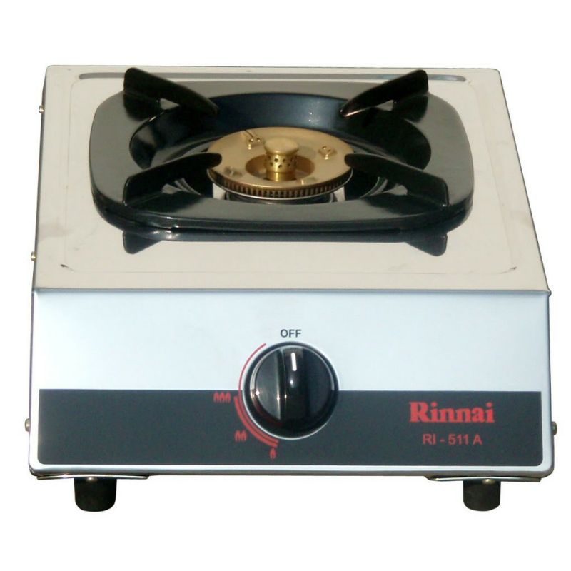 kompor gas tunggal rinnai stainless tungku satu api lilin RI 511A. rinnai kompor gas stainless mata 
