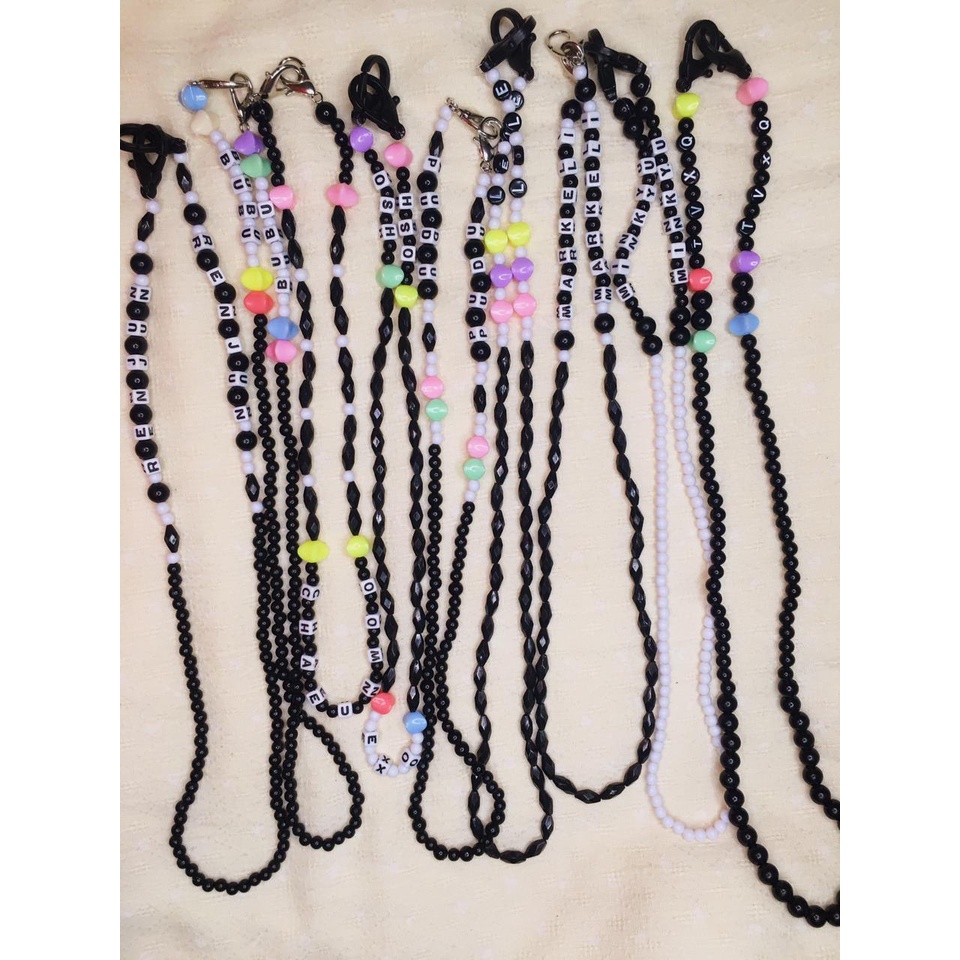 strap masker kpop gatungan tali masker idol kpop EXO BTS NCT drakor strap kpopchain mask custom nama