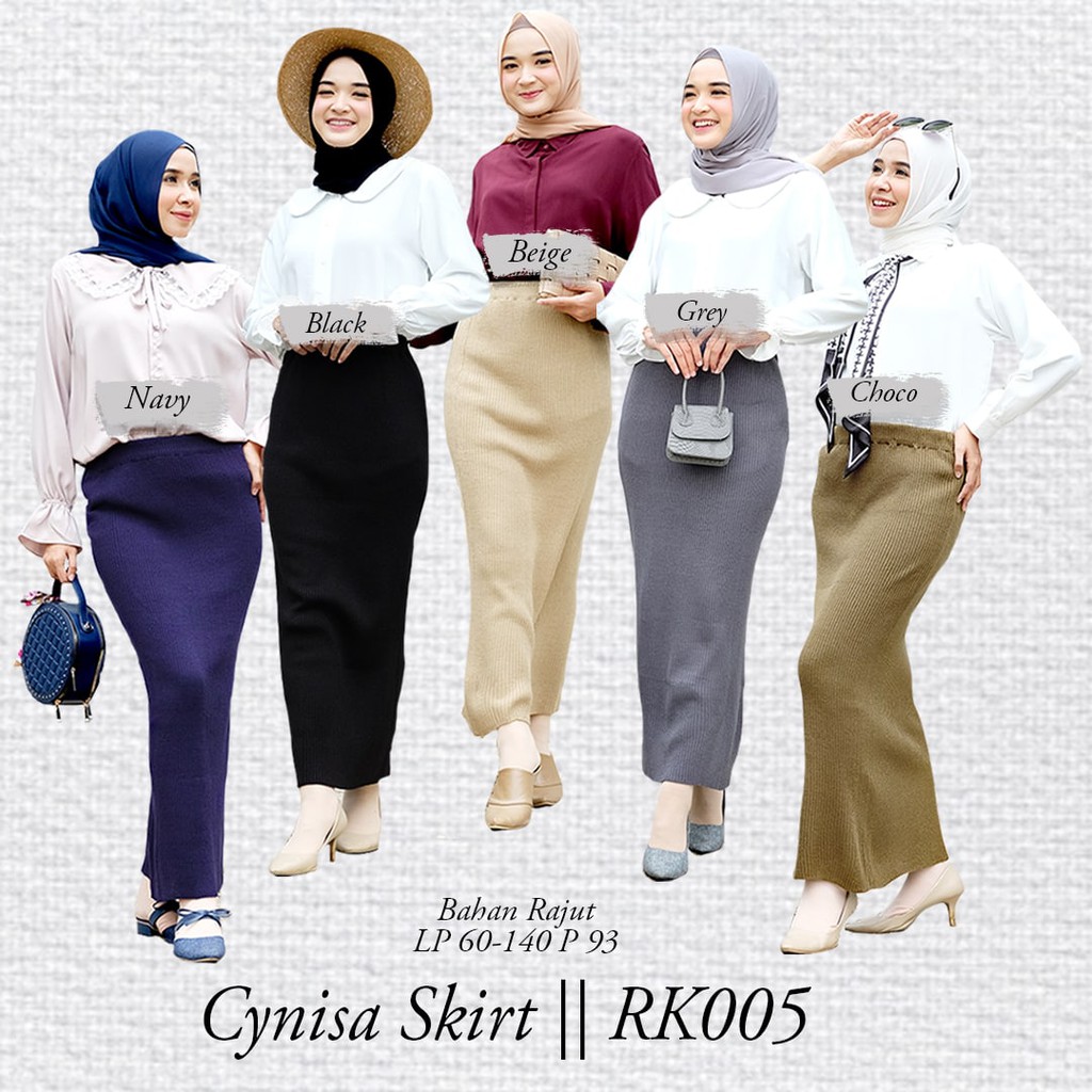 CYNISA SKIRT / ROK SPAN KNIT RAJUT / ROK KONDANGAN / ROK PESTA