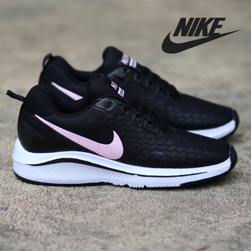 Sepatu Kets Wanita Sneakers Casual Trendy Nike Zoom Flyknit Stylish Varian Red Cream And Black