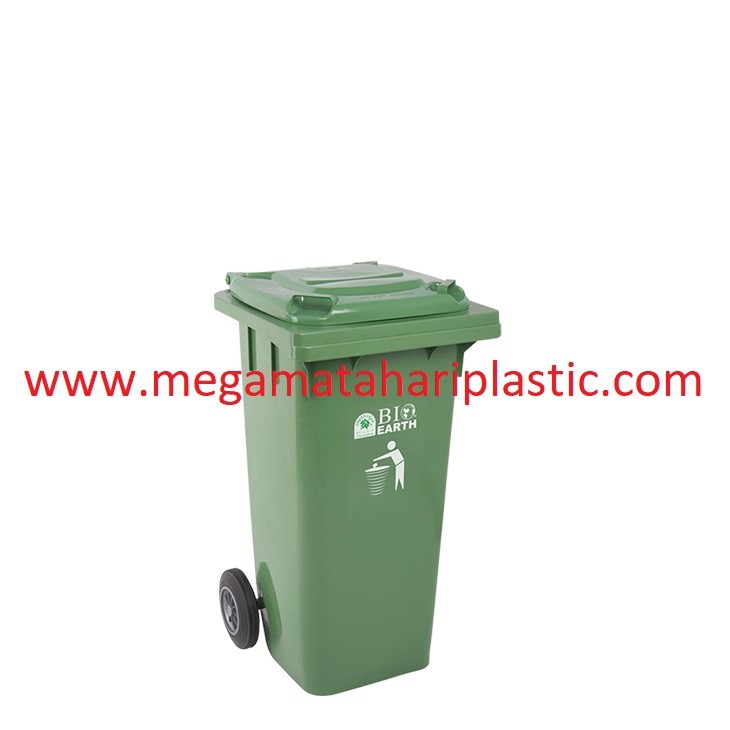 Tempat Sampah Roda BIO 120 Liter 2012 Green Leaf (Lebih Tebal)