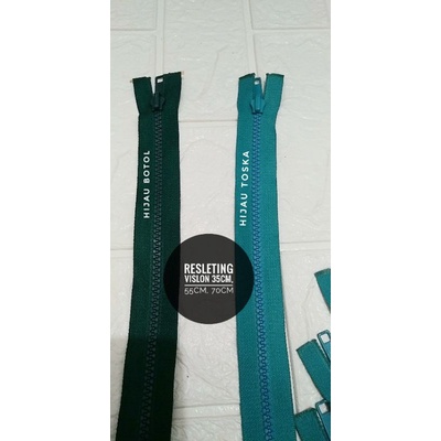 resleting jaket 35cm, 55cm, 70cm vislon