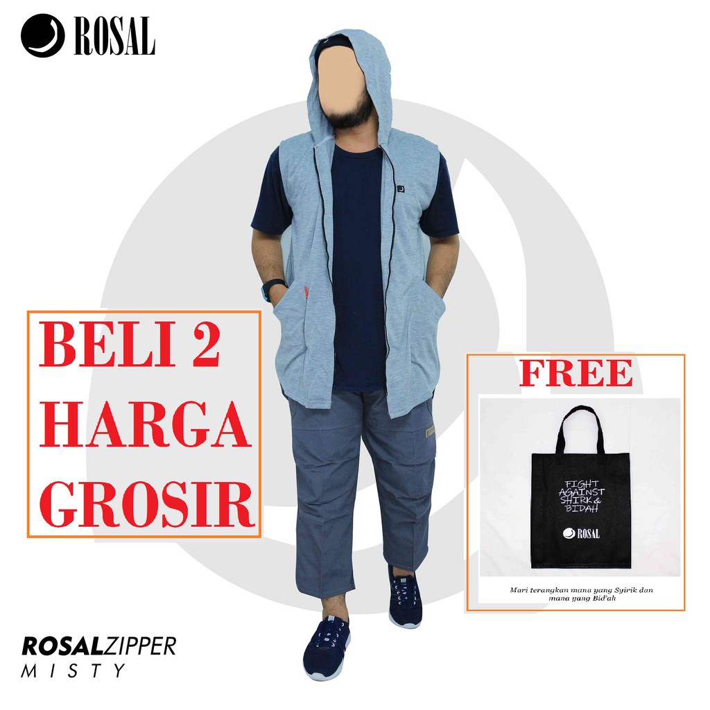 Rosal Zipper / Rompi Sholat Full Zipper / Rompi Sholat Hoodie Full Zipper / Rompi Sholat Original