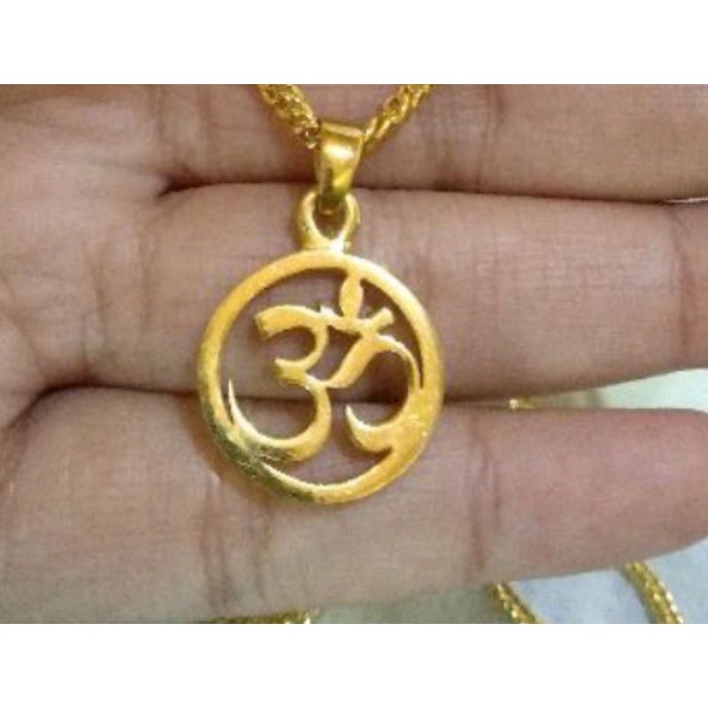 liontin saja omkara bali titanium lapis mas