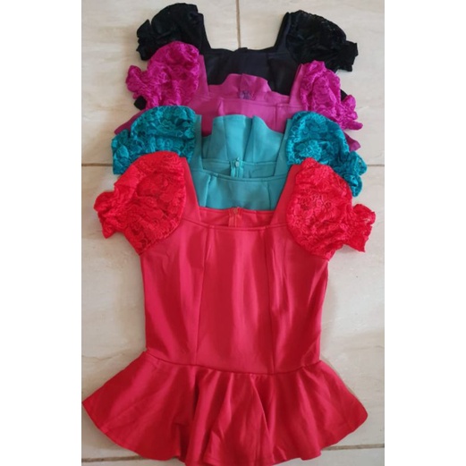 atasan scuba peplum