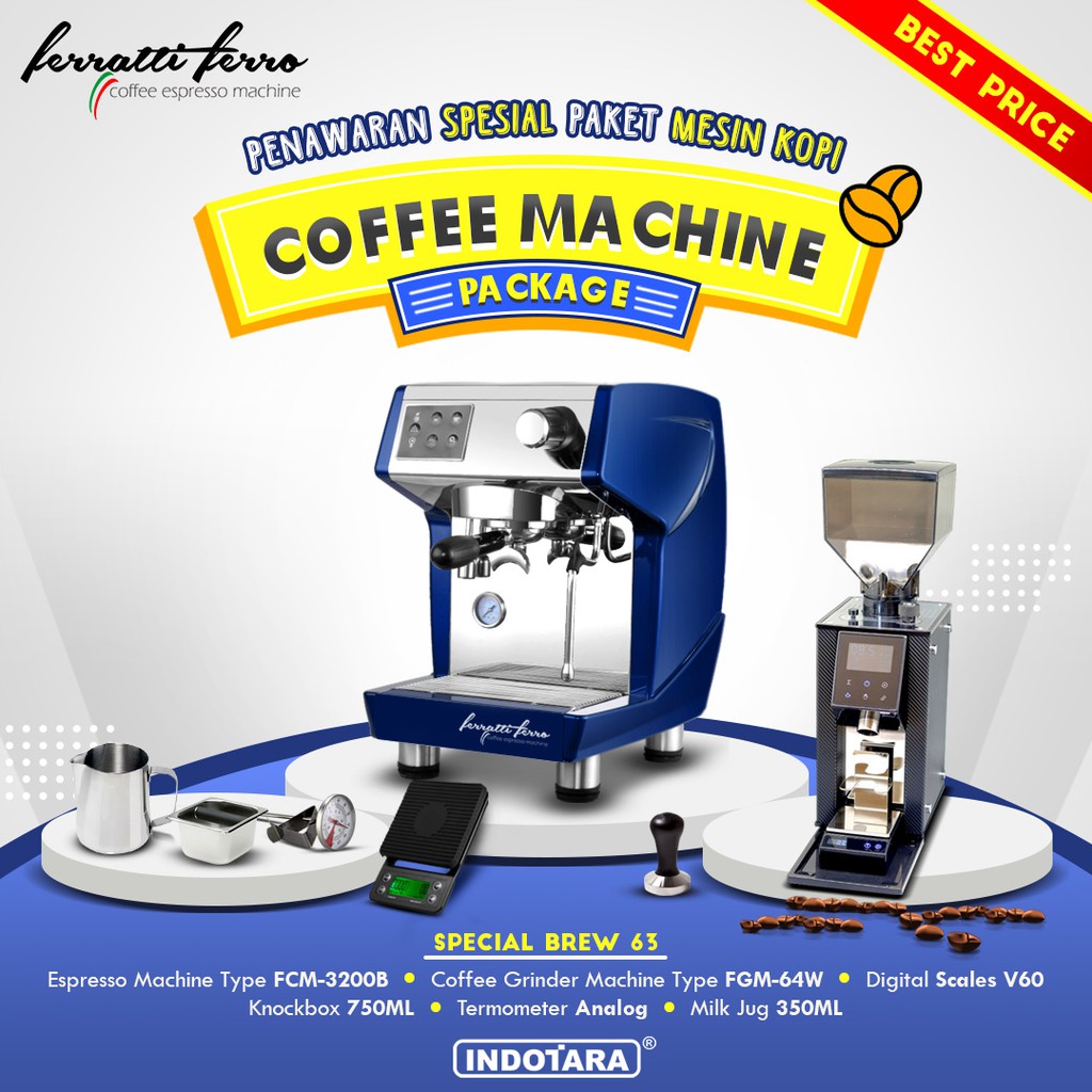 Paket mesin kopi Espresso Special Brew 61 - 62 - 63