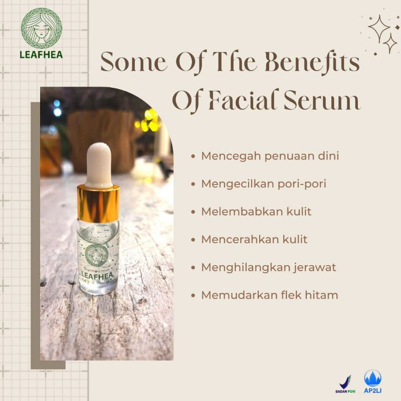 serum leafhea serum wajah serum muka serum glowing serum jerawat
