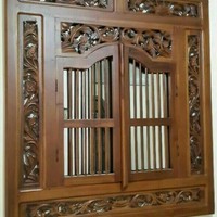 figura cermin hias tolak balak jati jepara