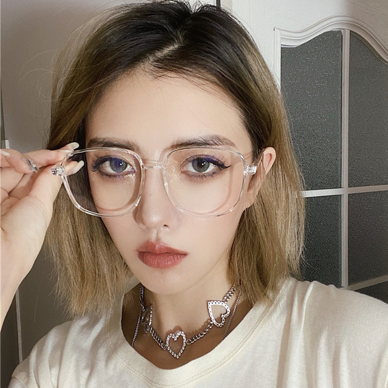 [✅READY STOCK] COD ☀️Frame Kacamata Fashion Wanita Anti Radiasi Korean Kaca Mata Radiasi Bulat Eyeglasses  Penjualan Panas Mode