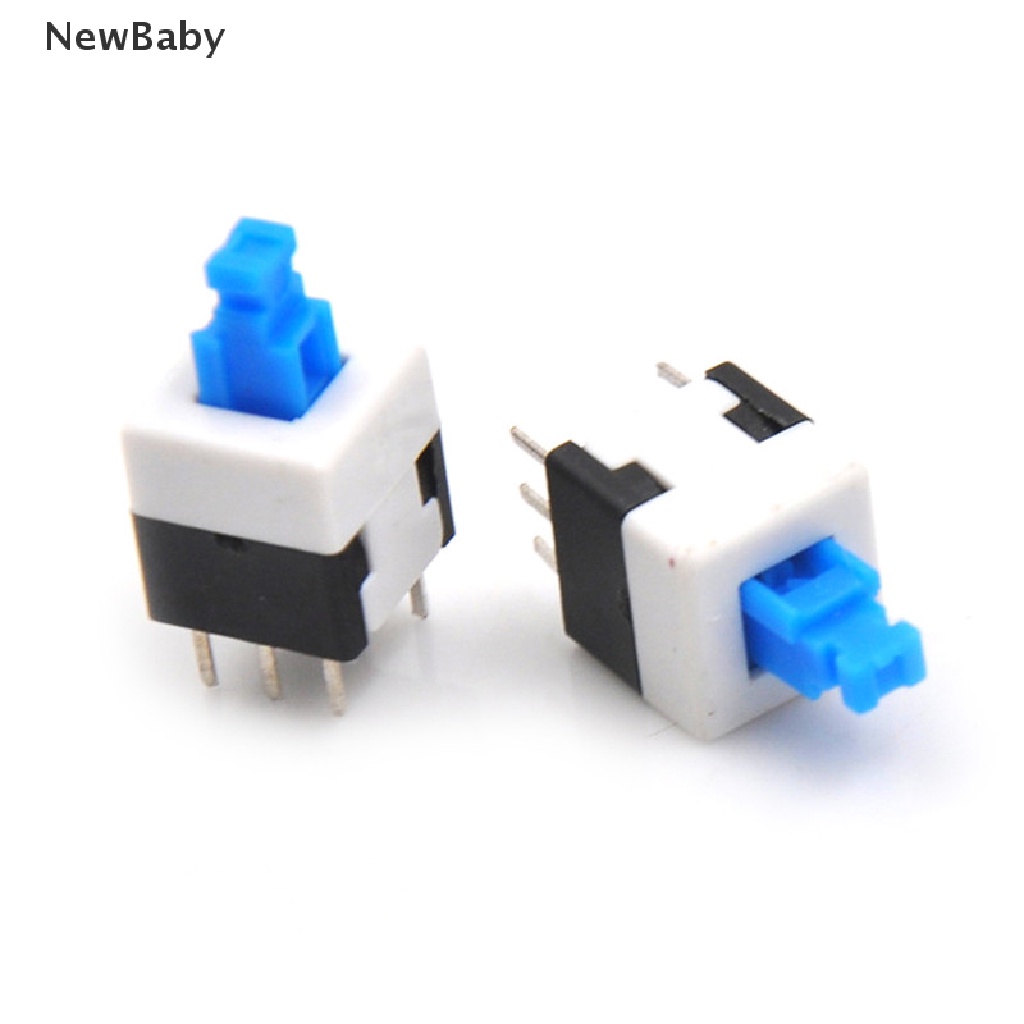 Newbaby 10Pcs Tombol Switch Dua Baris 6 Pin Ukuran 8x8mm