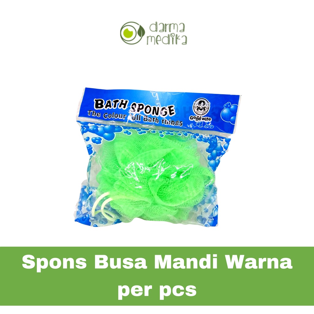 SPONS MANDI / SHOWER PUFF WARNA per pcs