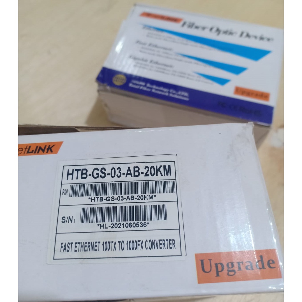 Htb Gigabyte 100/1000 Netlink HTB GS03 HTB-GS03 Gigabit Single mode Media Converter