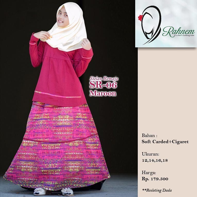 BAJU MUSLIM ANAK PEREMPUAN / SR - 06 / FASHION MUSLIM