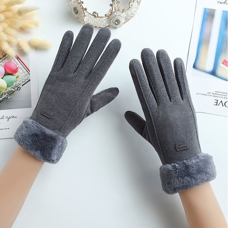 0Winter Gloves Woman Velvet Sarung Tangan Musim Dingin