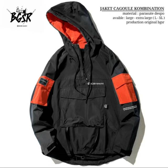 Jaket Cagoule Hoodie Pria Original BGSR Terbaik Terlaris