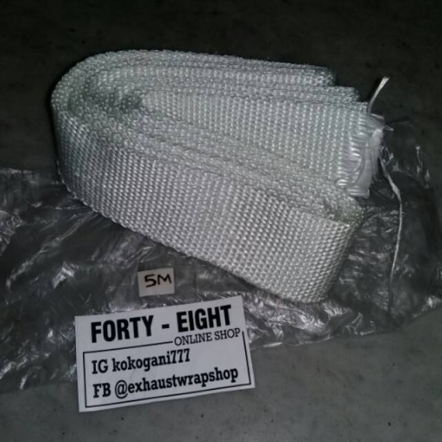 

White exhaust wrap 5 meter only